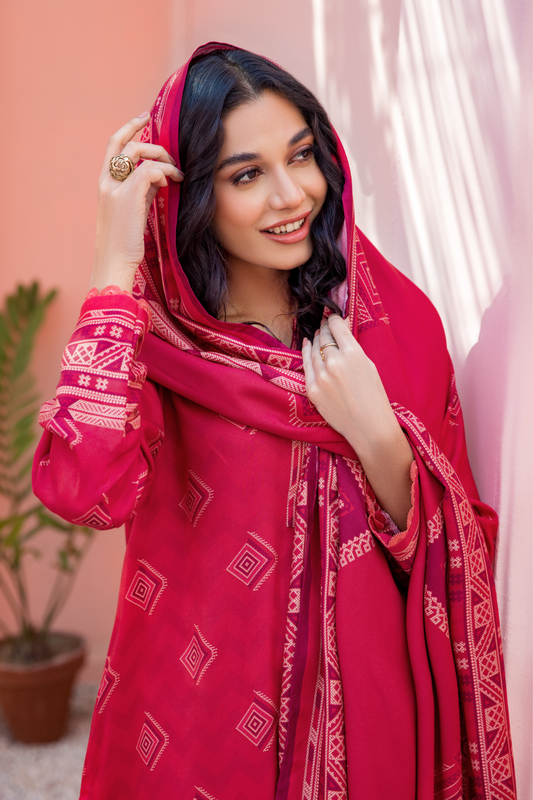 3 PC Unstitched | Crepe Linen Printed Suit