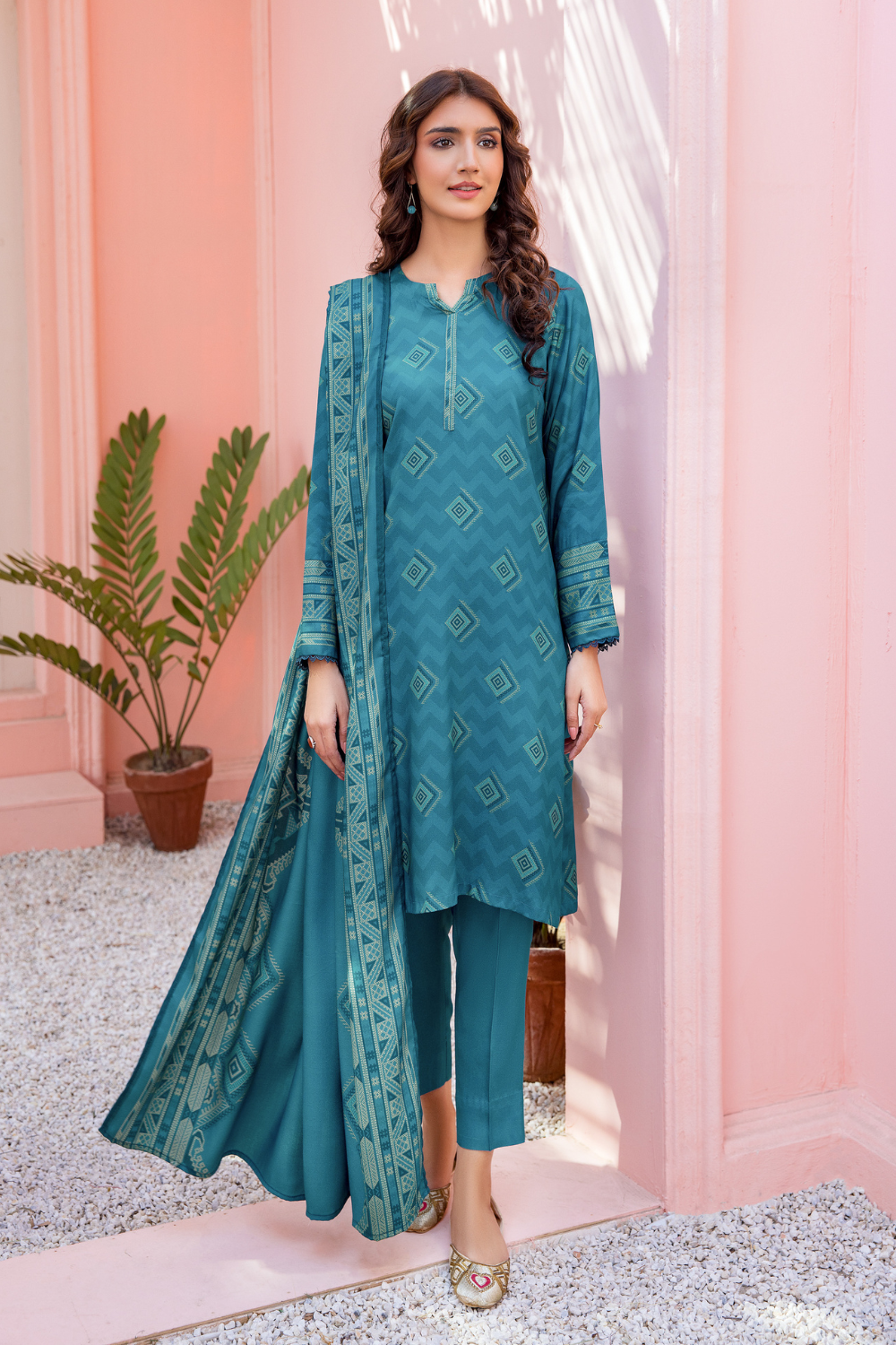 3 PC Unstitched | Crepe Linen Printed Suit