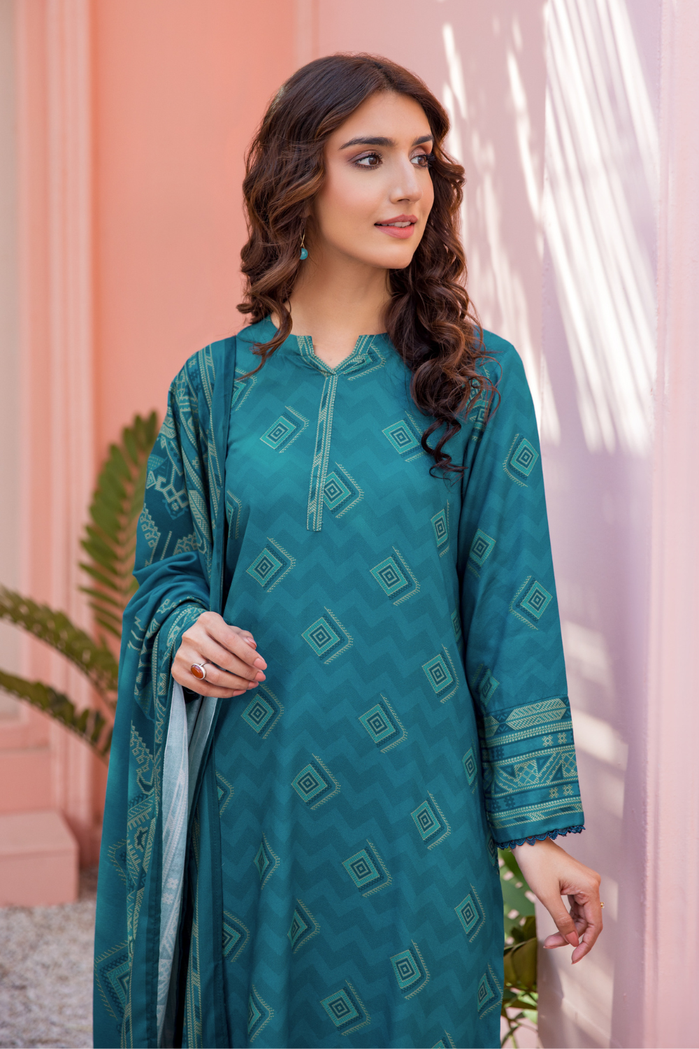 3 PC Unstitched | Crepe Linen Printed Suit