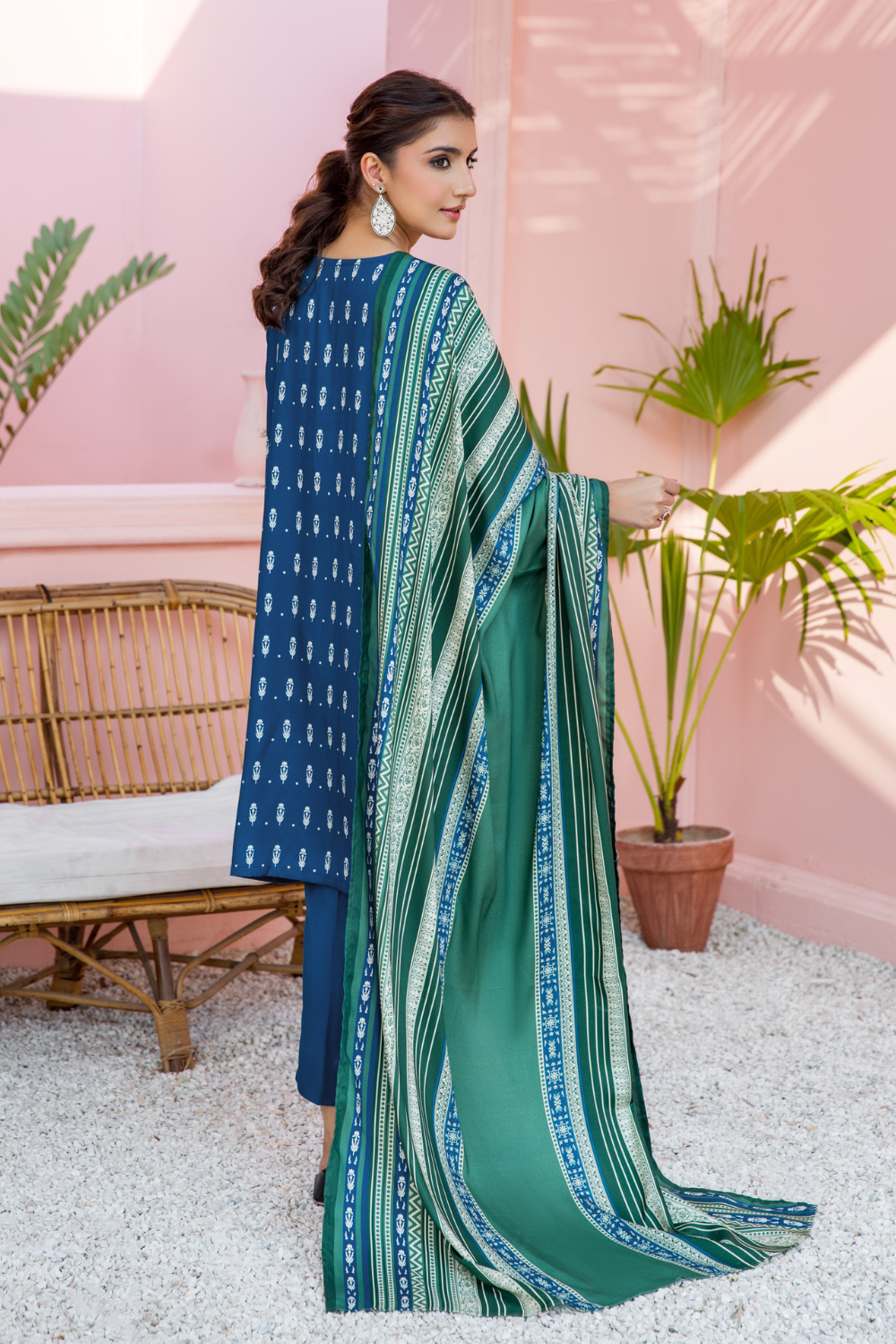 3 PC Unstitched | Crepe Linen Printed Suit