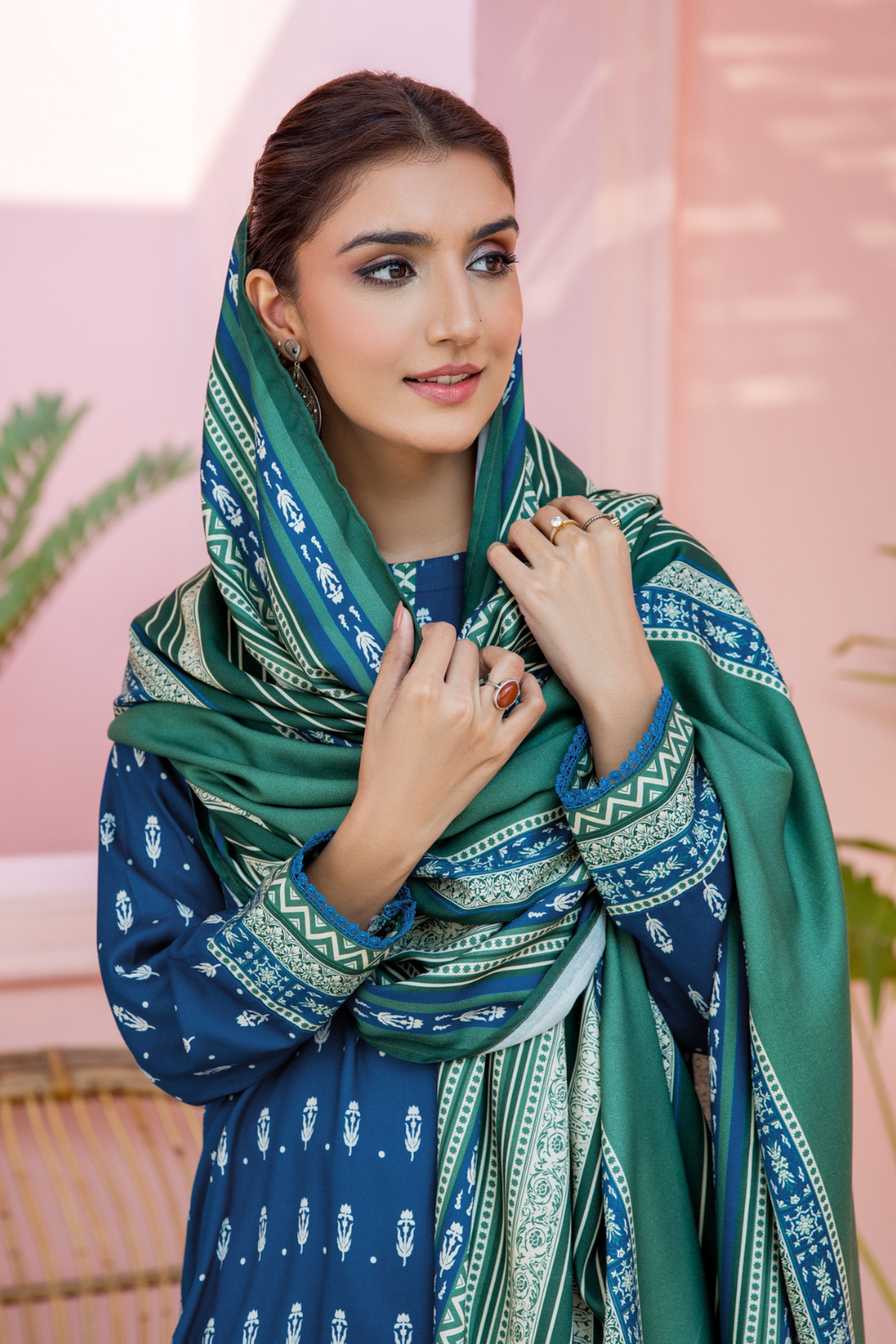 3 PC Unstitched | Crepe Linen Printed Suit