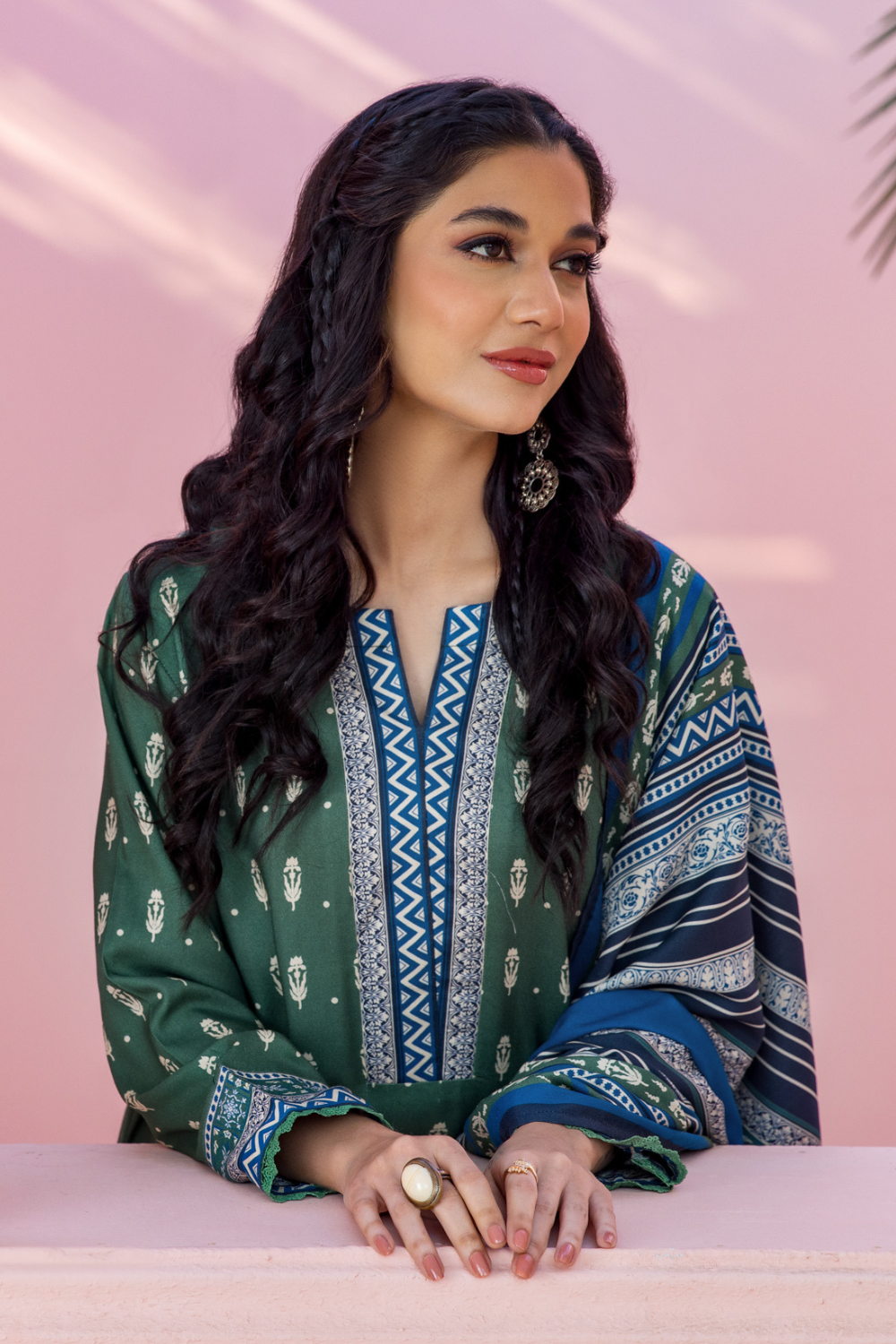 3 PC Unstitched | Crepe Linen Printed Suit