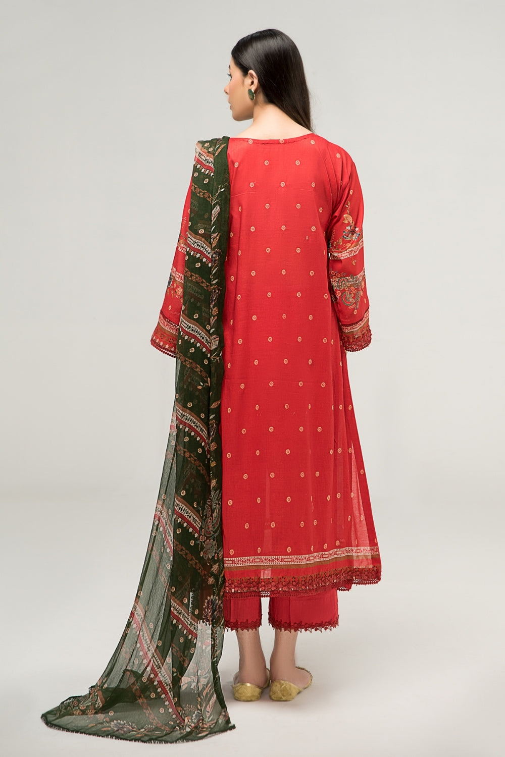 2 PC Unstitched | Digital Printed Shirt + Digital Printed Chiffon Duppata