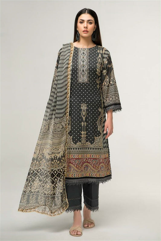 2 PC Unstitched | Digital Printed Shirt + Digital Printed Chiffon Duppata