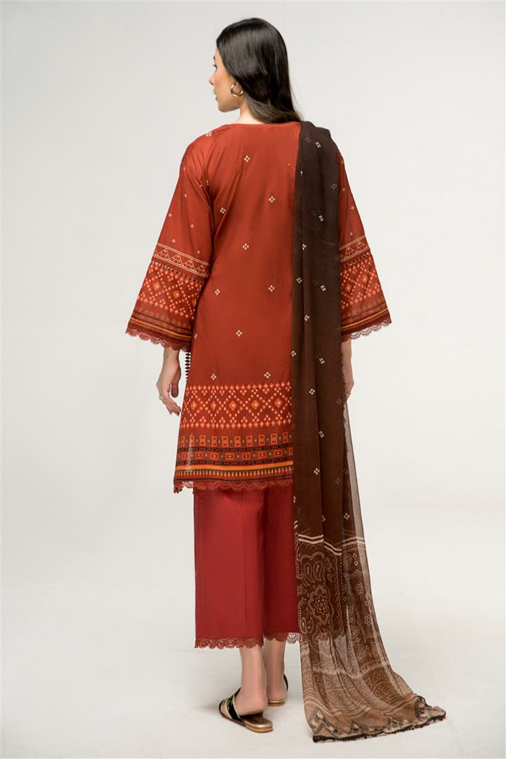 2 PC Unstitched | Digital Printed Shirt + Digital Printed Chiffon Duppata