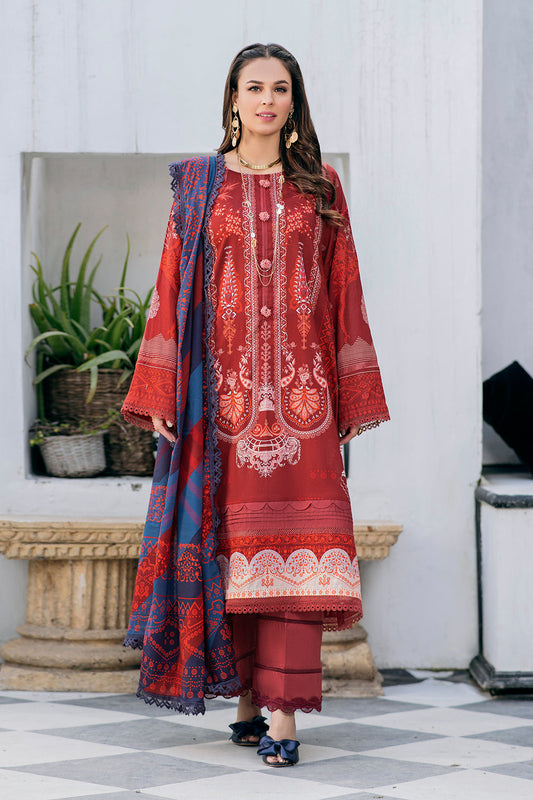 3 PC Unstitched  | Printed Shirt + Printed Dupatta + Dyed Trouser