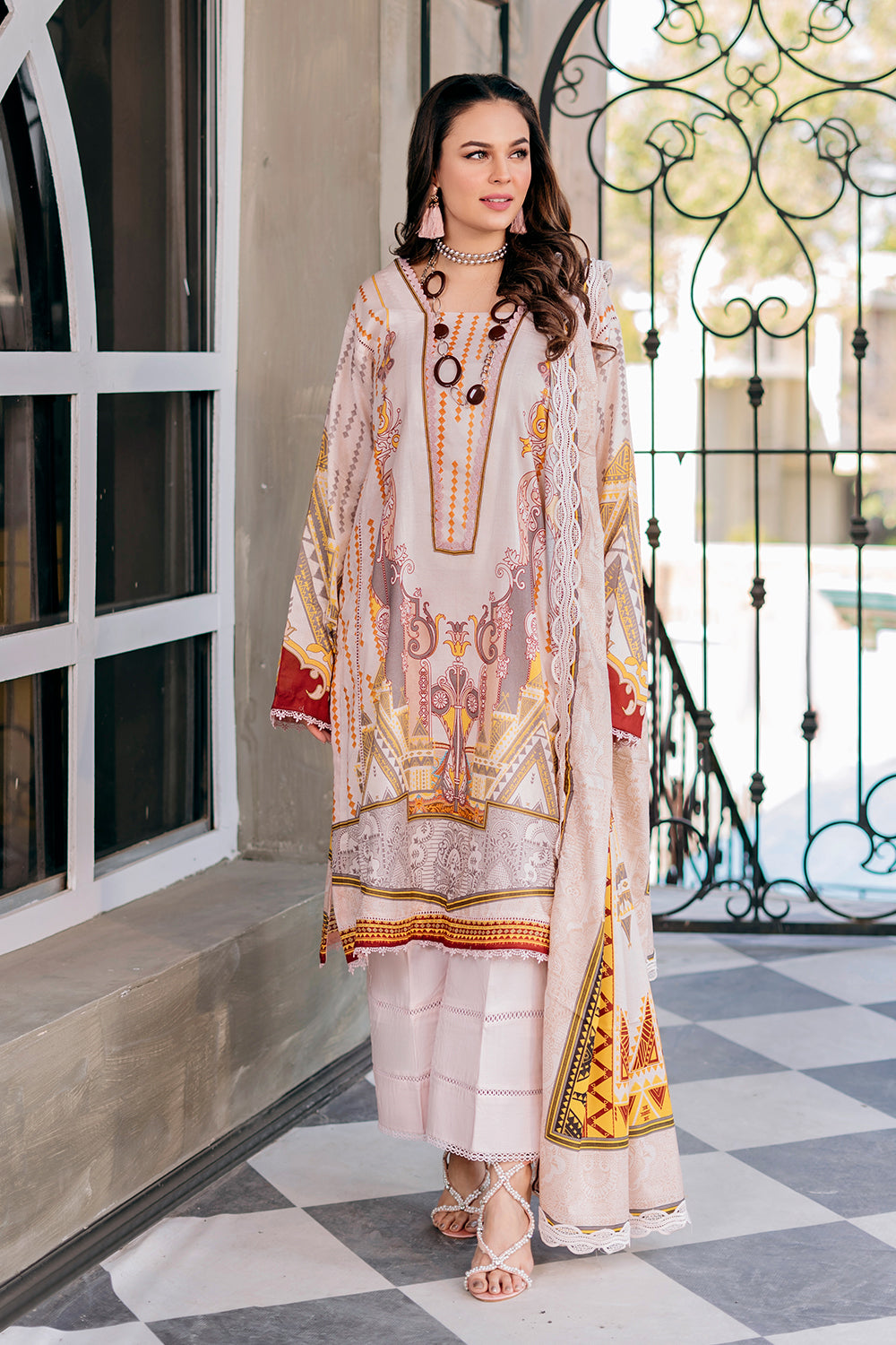 3 PC Unstitched Lawn Suit