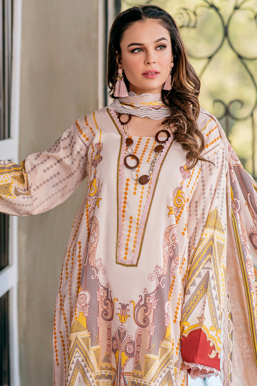 3 PC Unstitched Lawn Suit