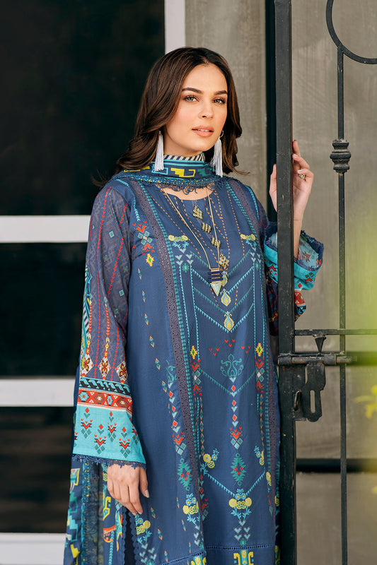 3 PC Unstitched  | Printed Shirt + Printed Dupatta + Dyed Trouser