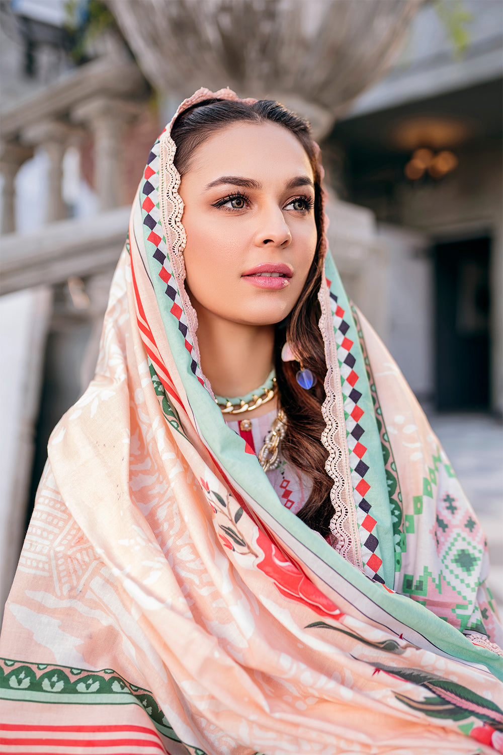 3 PC Unstitched  | Printed Shirt + Printed Dupatta + Dyed Trouser