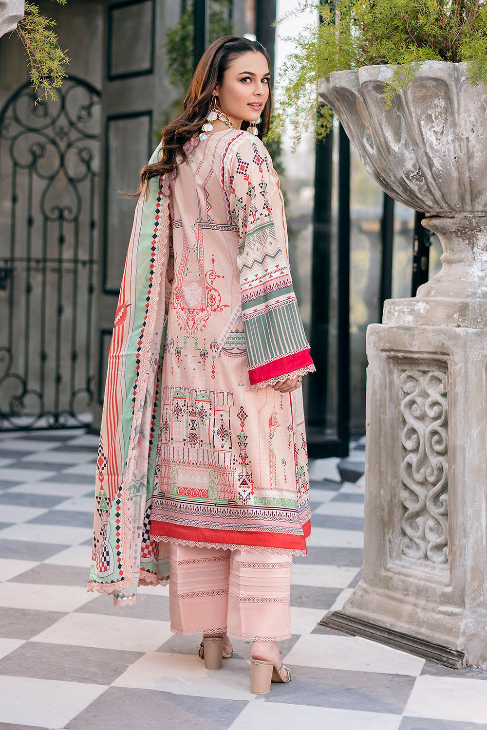 3 PC Unstitched  | Printed Shirt + Printed Dupatta + Dyed Trouser