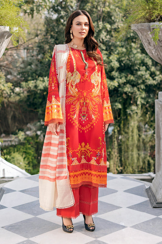 3 PC Unstitched  | Printed Shirt + Printed Dupatta + Dyed Trouser