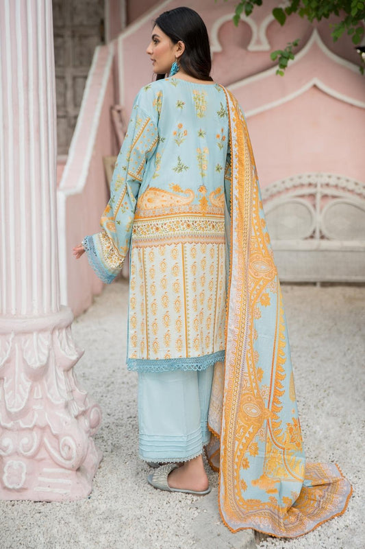 3 PC Unstitched | Lawn Shirt + Dupatta + Cambric Trouser