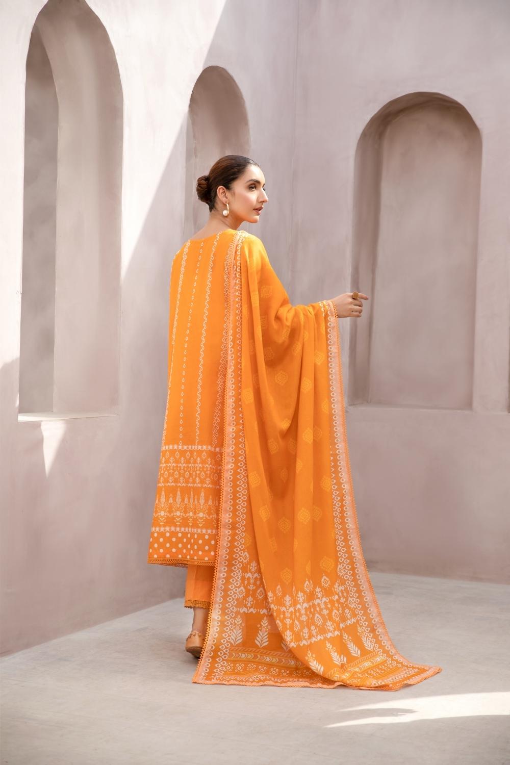 2 PC Unstitched | Printed Lawn Shirt + Printed Cotton Net Dupatta