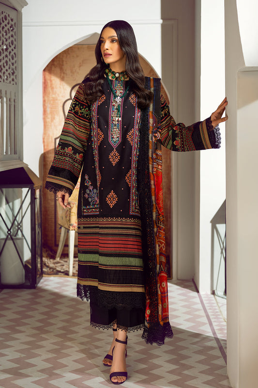 3 PC Unstitched Premium | Emboridered Shirt + Printed Dupatta + Dyed Trouser