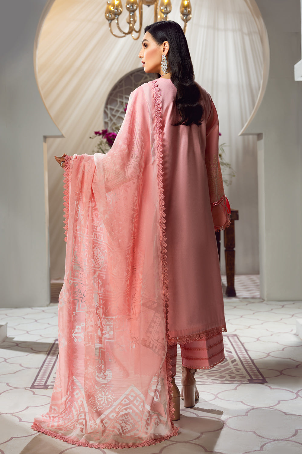 3 PC Unstitched Premium | Emboridered Shirt + Printed Dupatta + Dyed Trouser