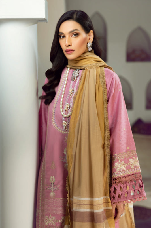 3 PC Unstitched Premium | Embroidered Shirt | Printed Dupatta