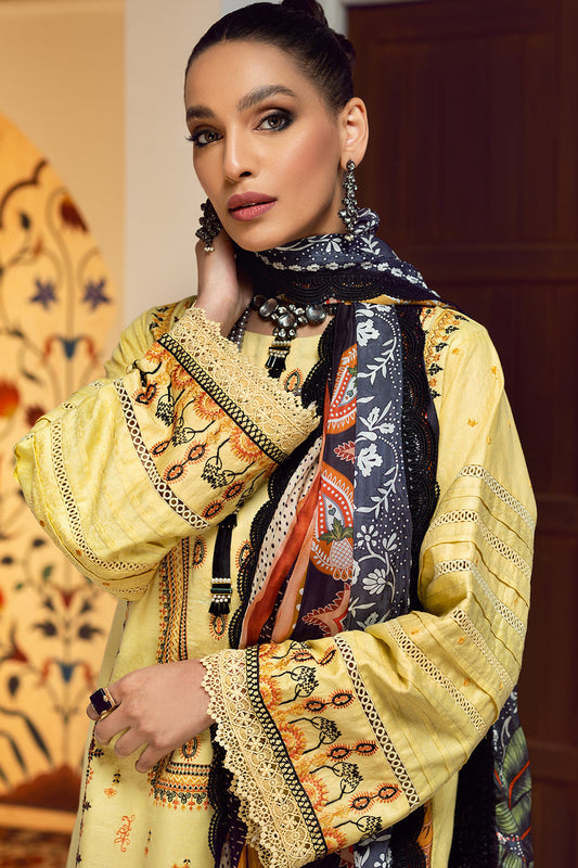 3 PC Unstitched Premium | Emboridered Shirt + Printed Dupatta + Dyed Trouser