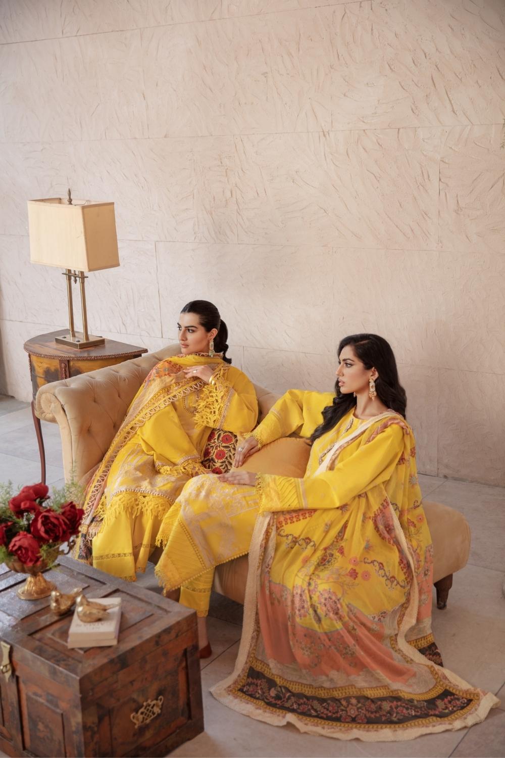 3 PC Unstitched Premium | Lawn Embroidered Shirt +Chiffon Printed Dupatta+ Cambric Dyed Trouser