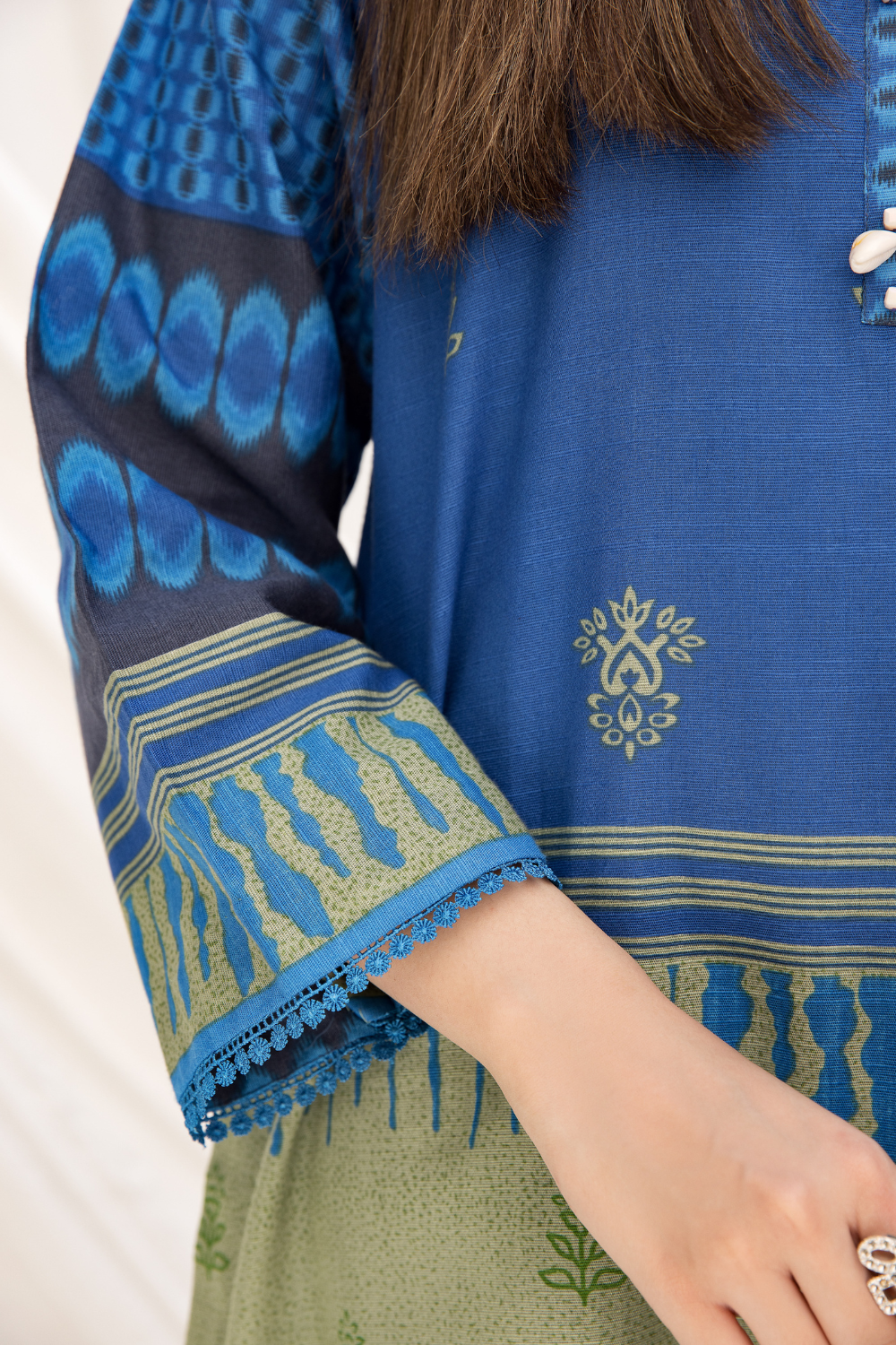 2 PC Unstitched | Khaddar Printed Shirt +  Dupatta