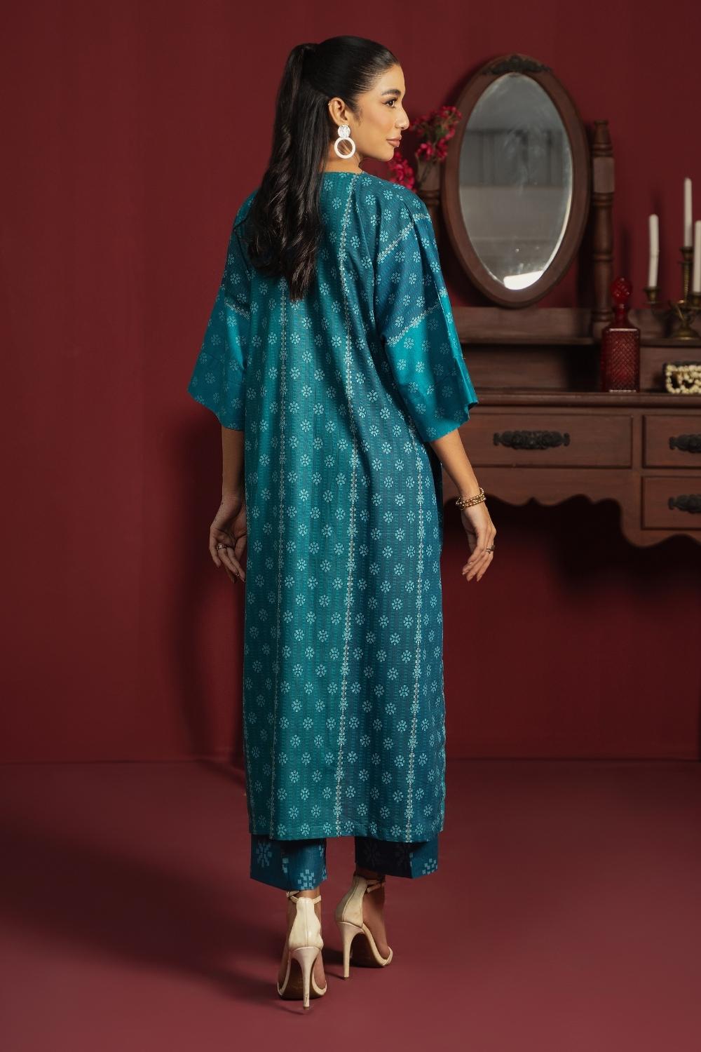 2PC Unstitched |Printed Khaddar Shirt + Trouser