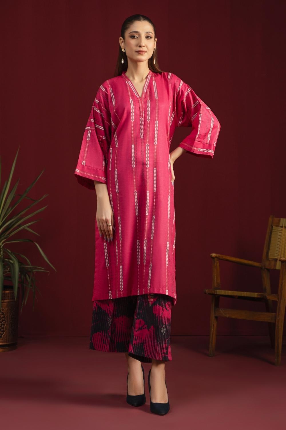 2PC Unstitched |Printed Khaddar Shirt + Trouser