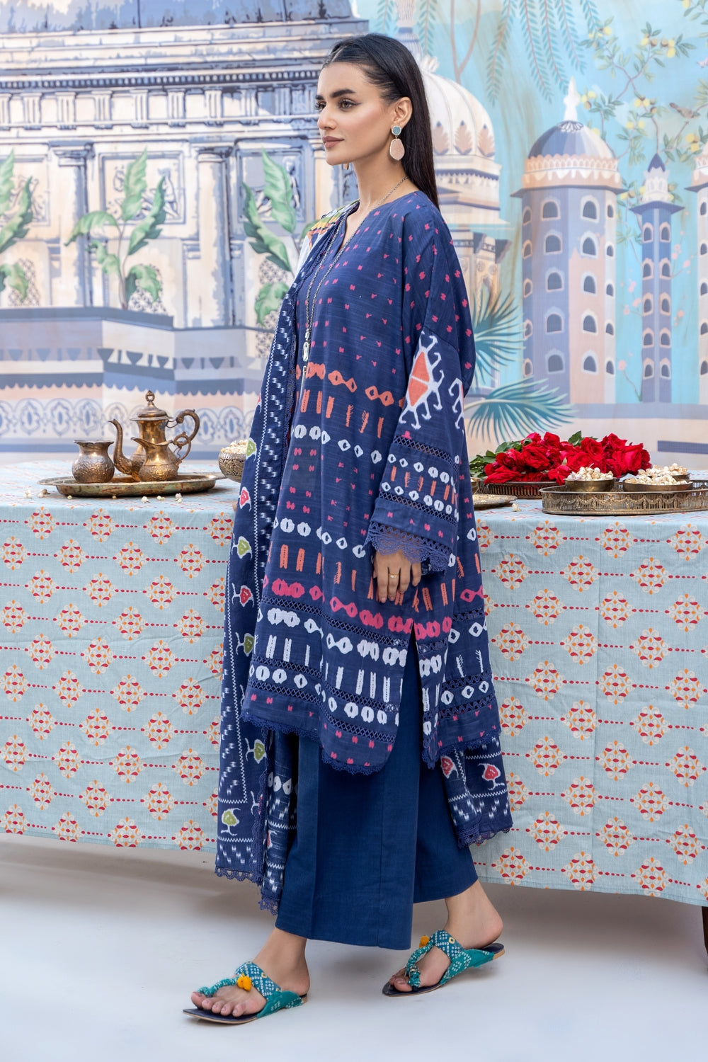 3PC Unstitched |Printed Khaddar Suit