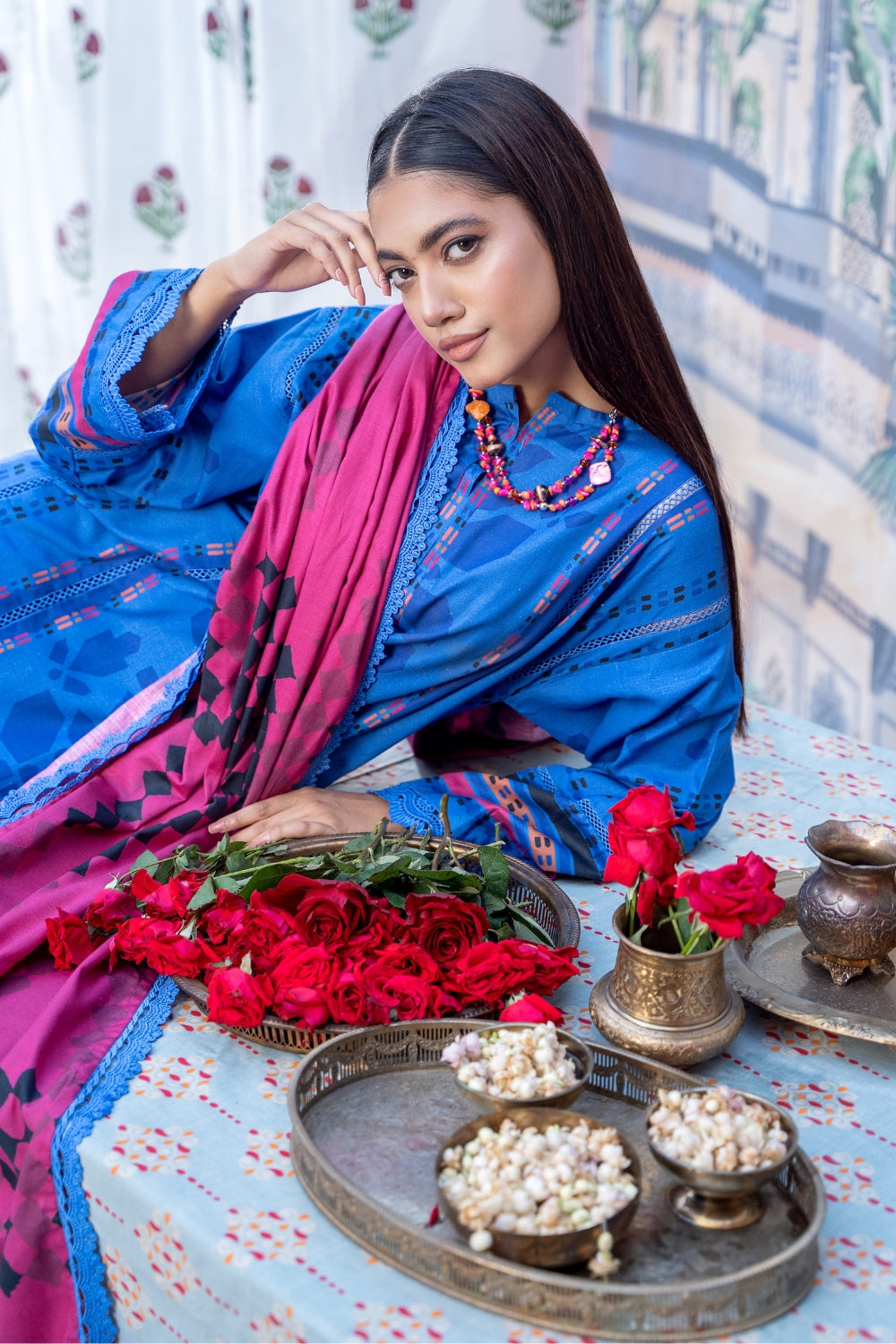 3PC Unstitched |Printed Khaddar Suit