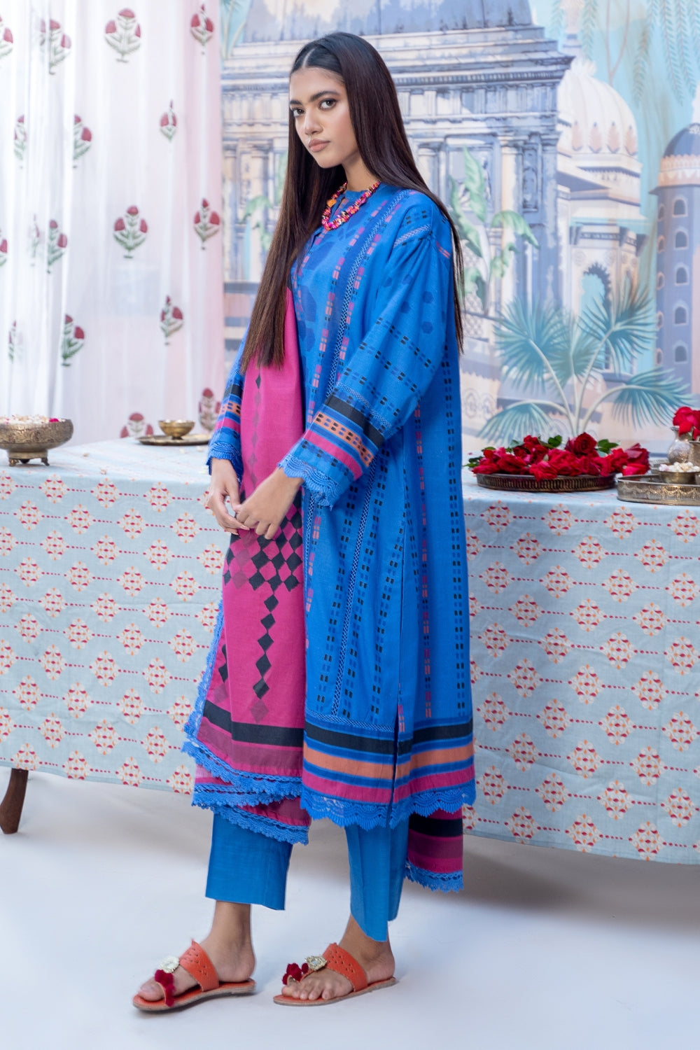 3PC Unstitched |Printed Khaddar Suit