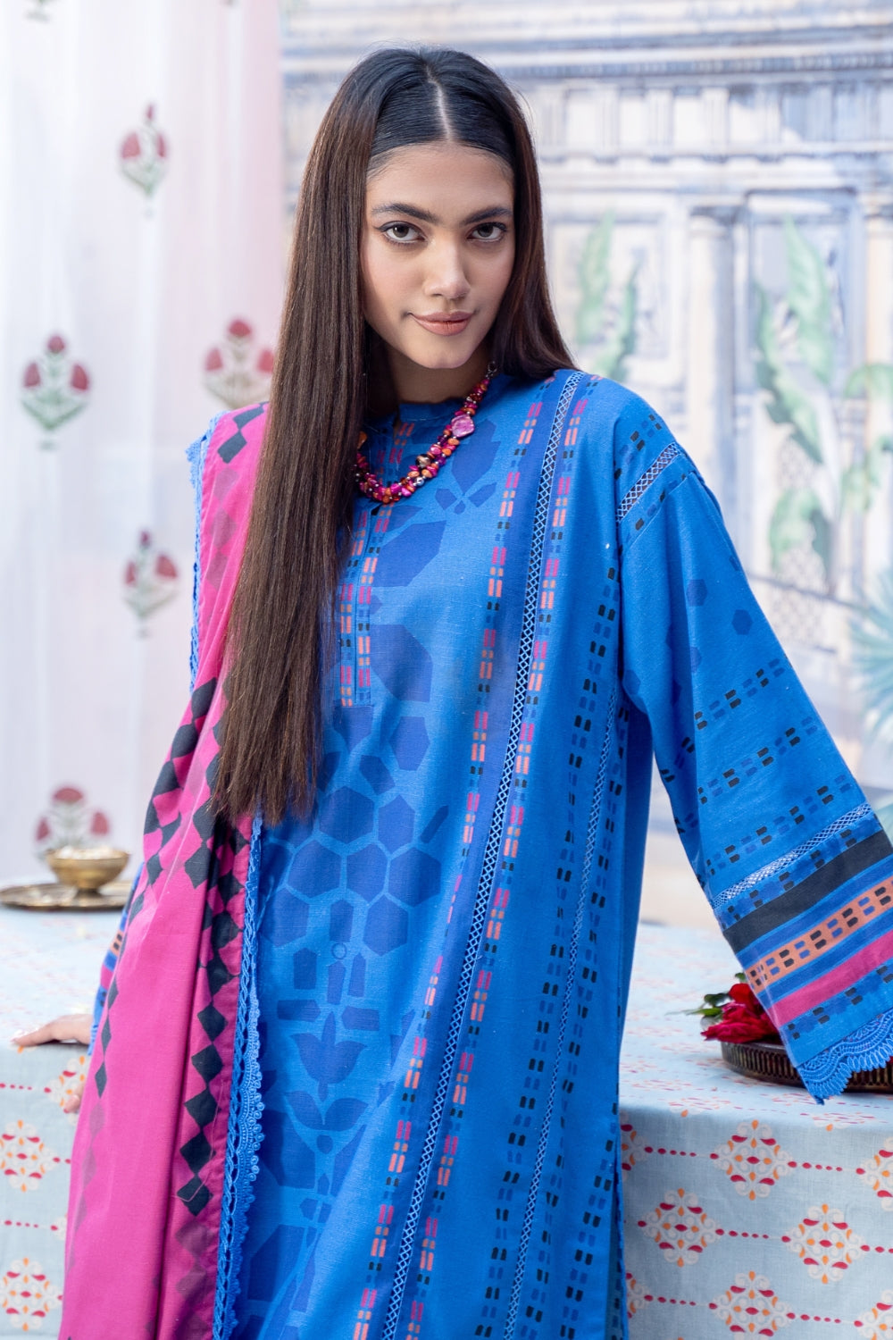 3PC Unstitched |Printed Khaddar Suit