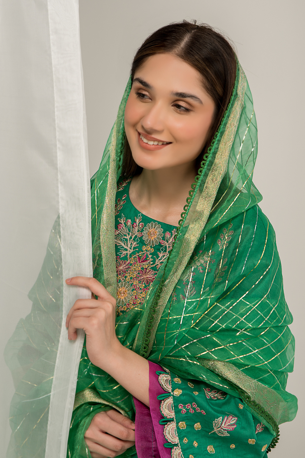 3 PC Unstitched Jacquard Embroidered Suit