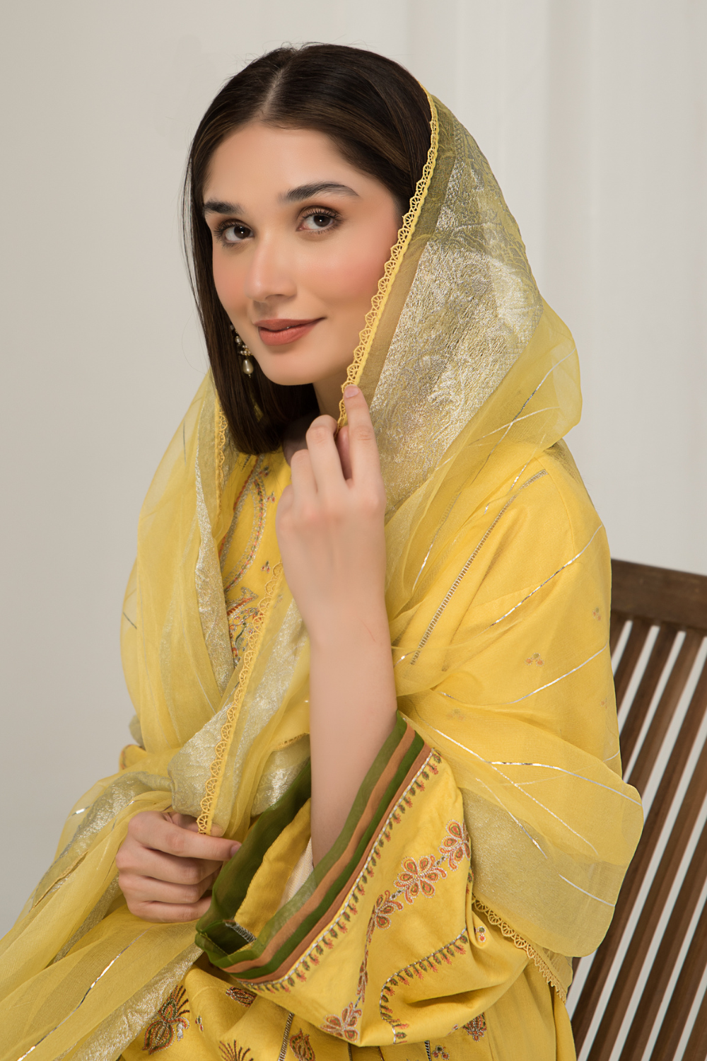 3 PC Unstitched Jacquard Embroidered Suit