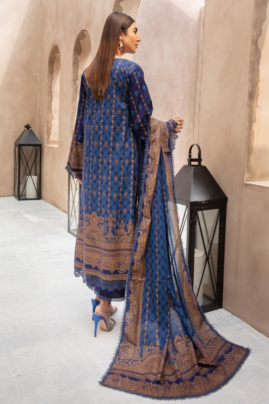 3 PC Unstitched | Printed Shirt + Printed Dupatta + Dyed Trouser