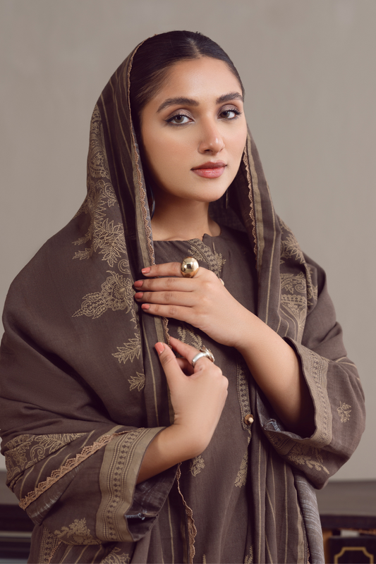 3 PC Unstitched | Khaddar Suit