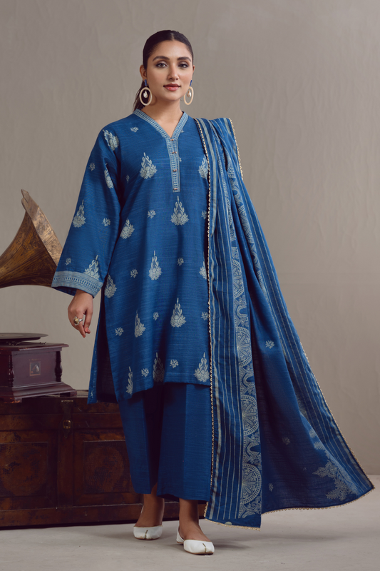 3 PC Unstitched | Khaddar Suit