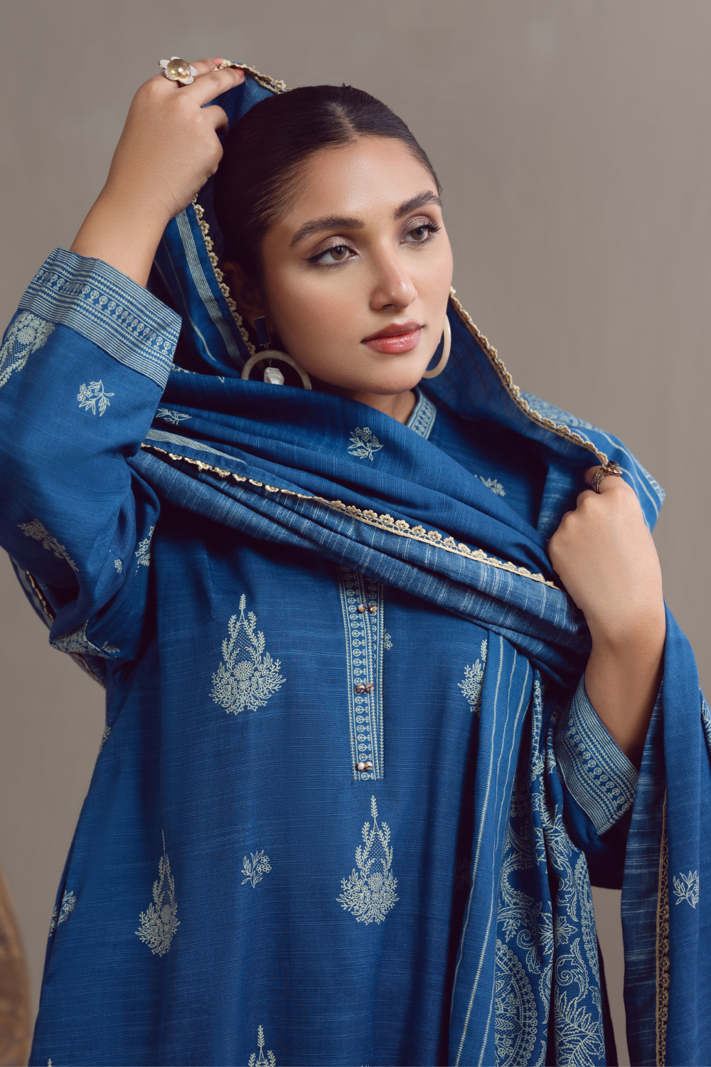 3 PC Unstitched | Khaddar Suit