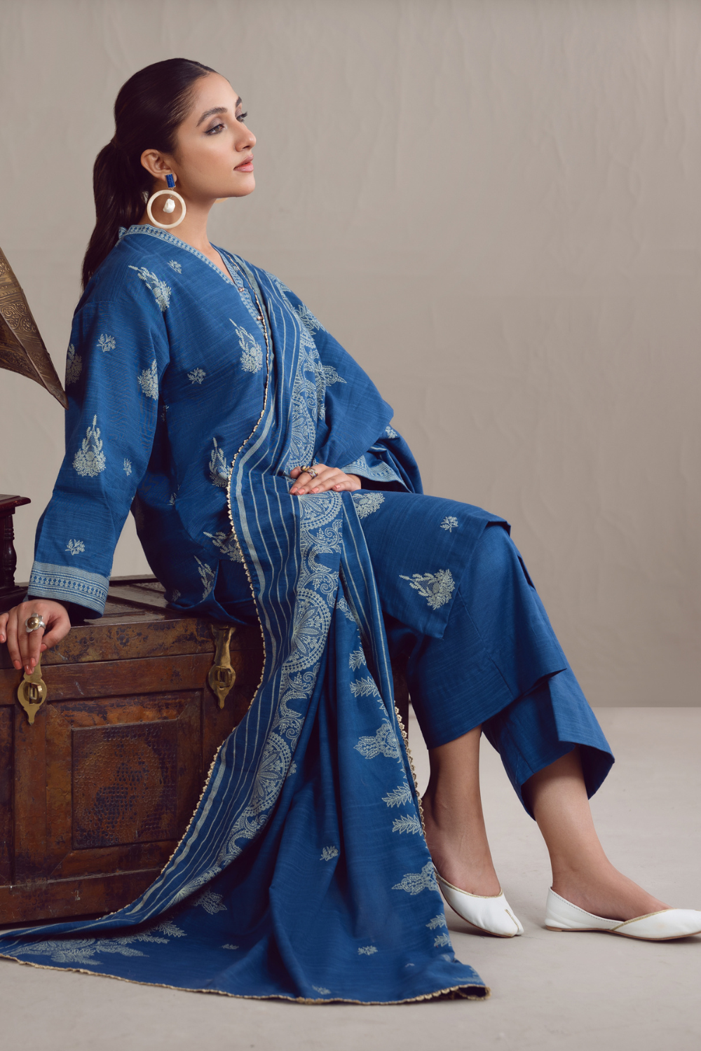 3 PC Unstitched | Khaddar Suit