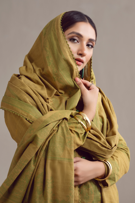 3 PC Unstitched | Khaddar Suit