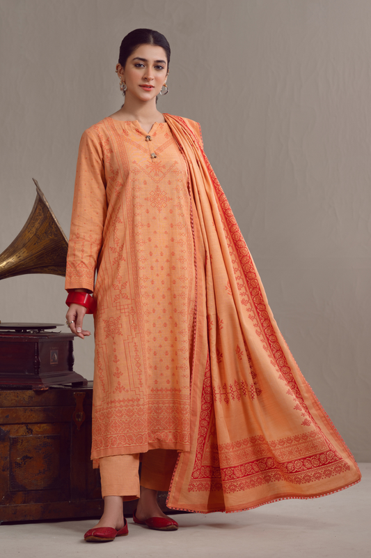 3 PC Unstitched | Khaddar Suit