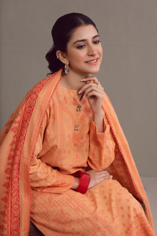 3 PC Unstitched | Khaddar Suit