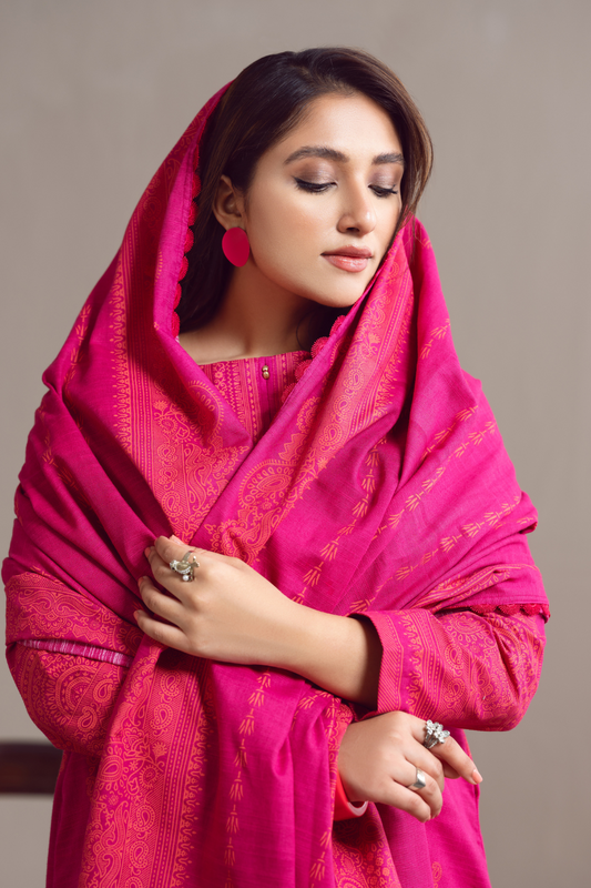 3 PC Unstitched | Khaddar Suit