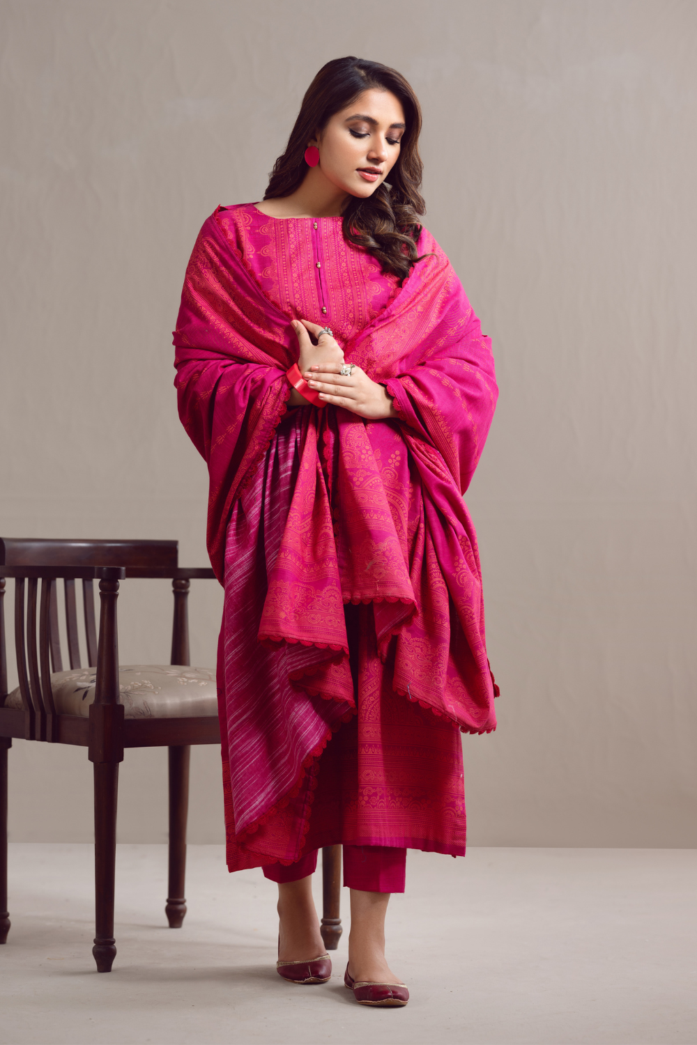 3 PC Unstitched | Khaddar Suit