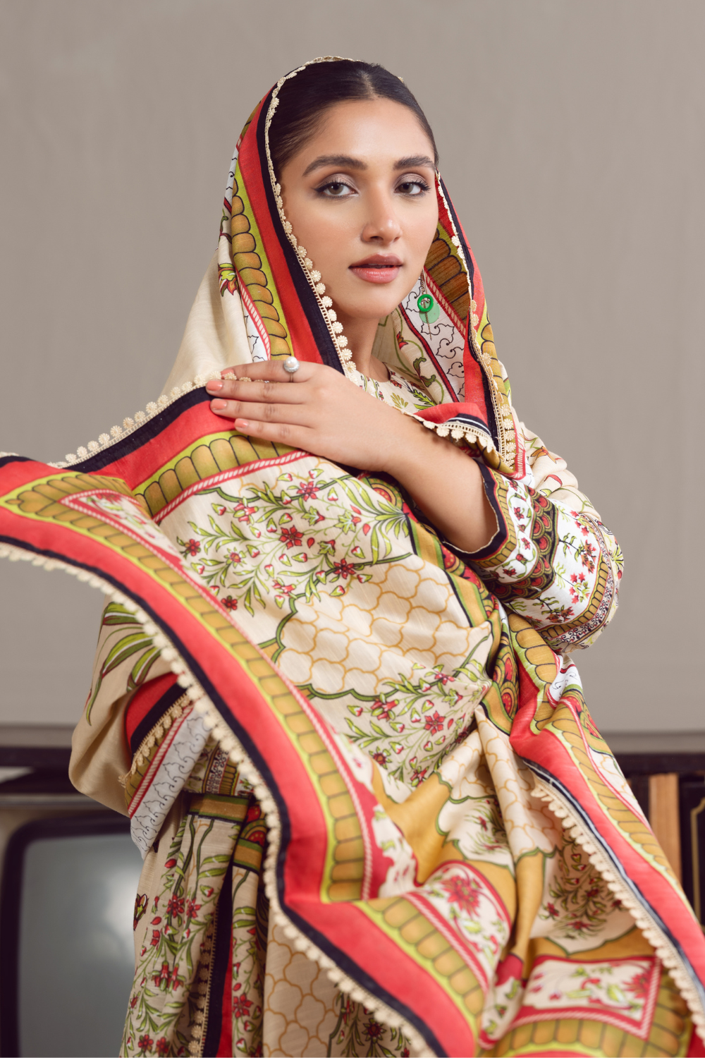 3 PC Unstitched | Khaddar Suit