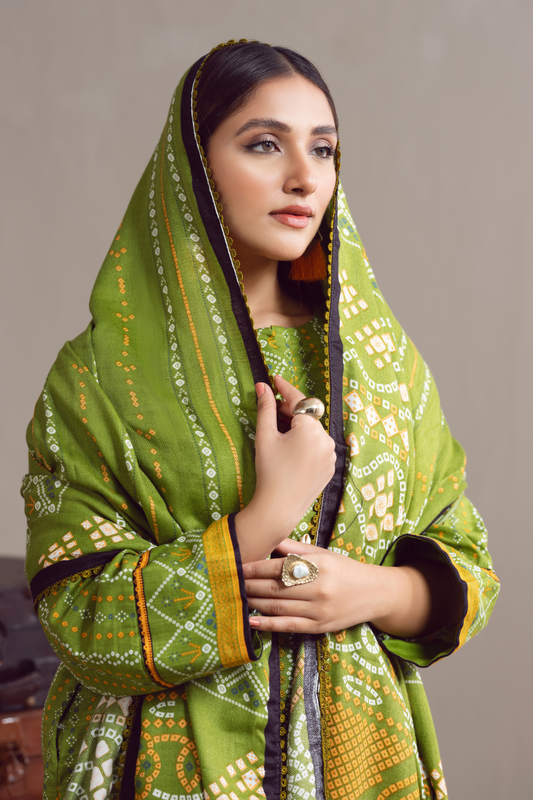 3 PC Unstitched | Khaddar Suit + Cotton Viscose Dupatta