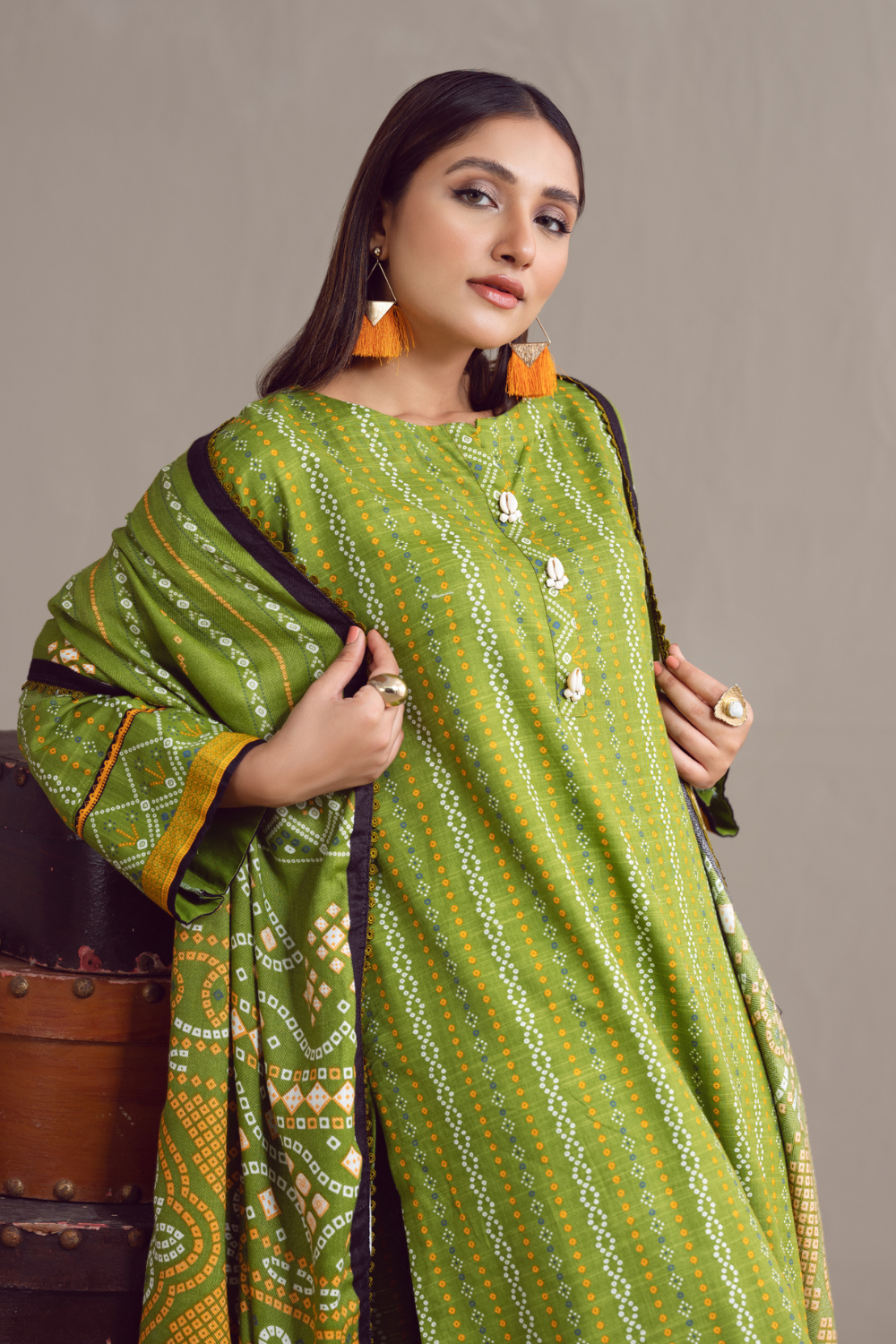 3 PC Unstitched | Khaddar Suit + Cotton Viscose Dupatta