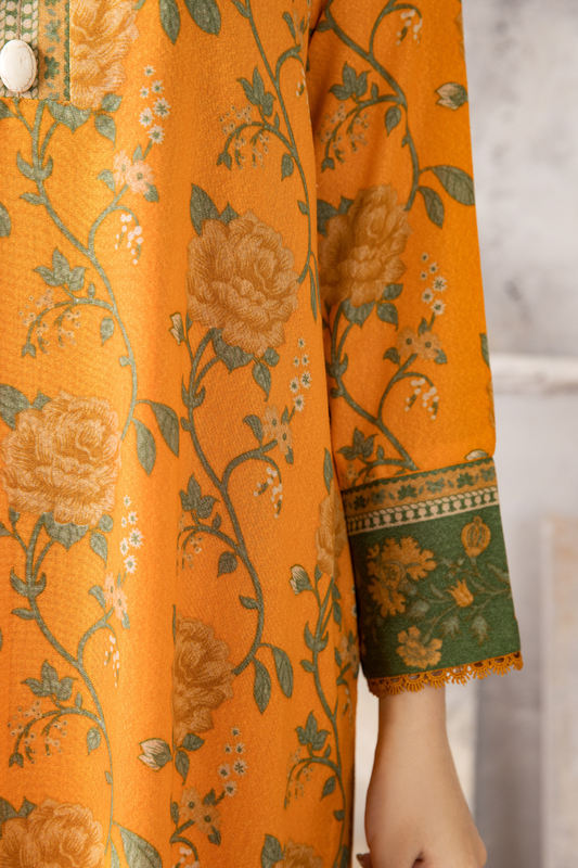 3 PC Unstitched | Karandi Printed Suit