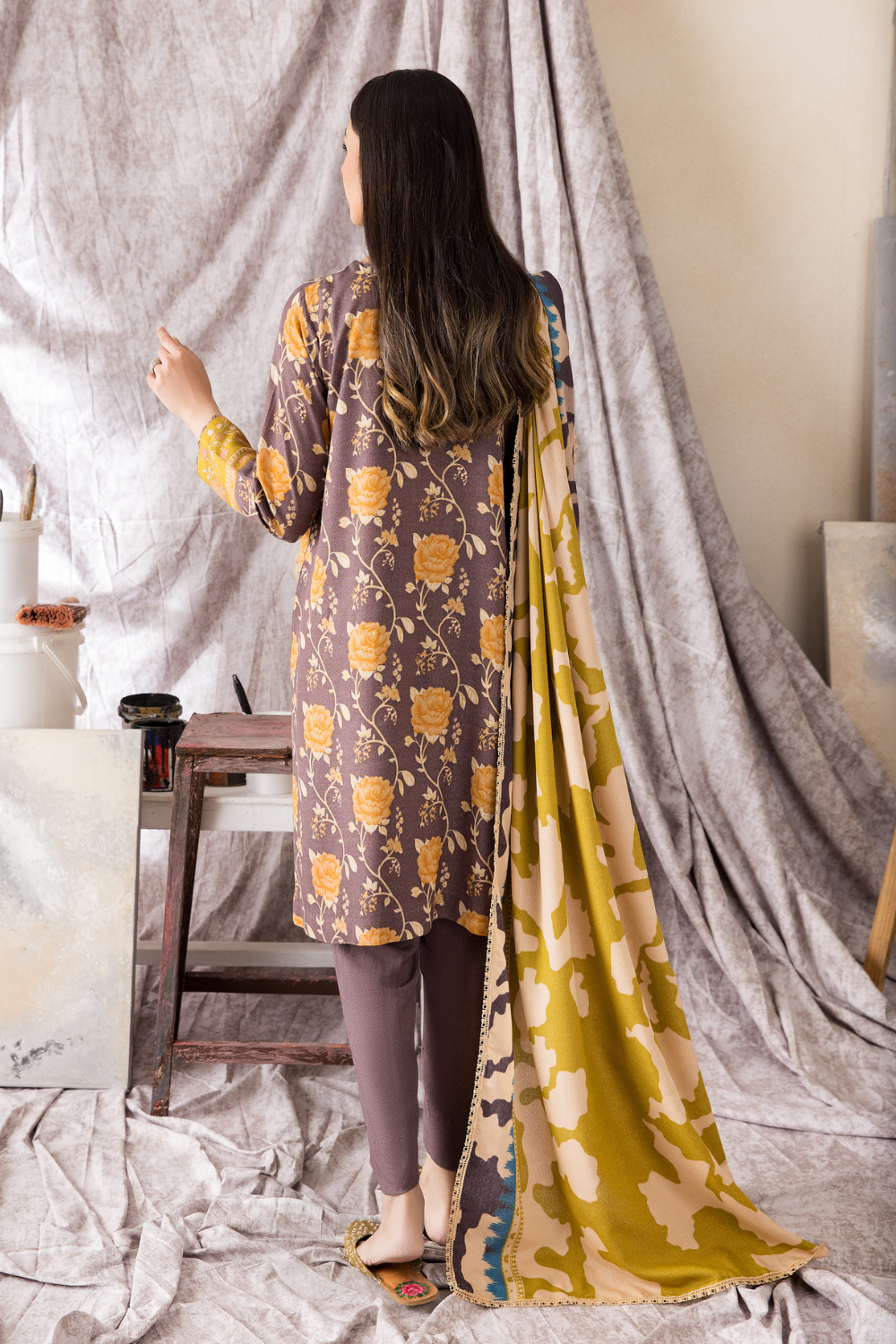 3 PC Unstitched | Karandi Printed Suit