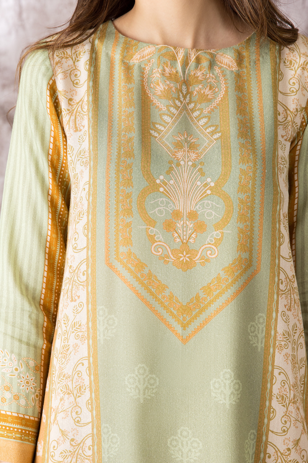 2 PC Unstitched | Printed Karandi Shirt + Dupatta