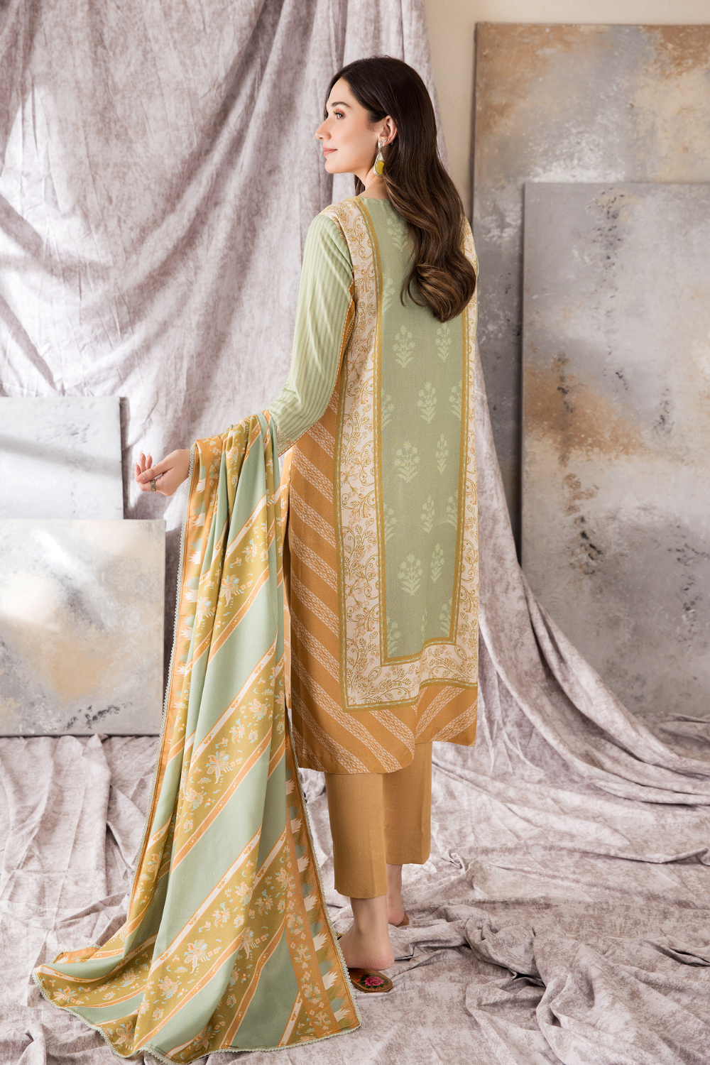 2 PC Unstitched | Printed Karandi Shirt + Dupatta