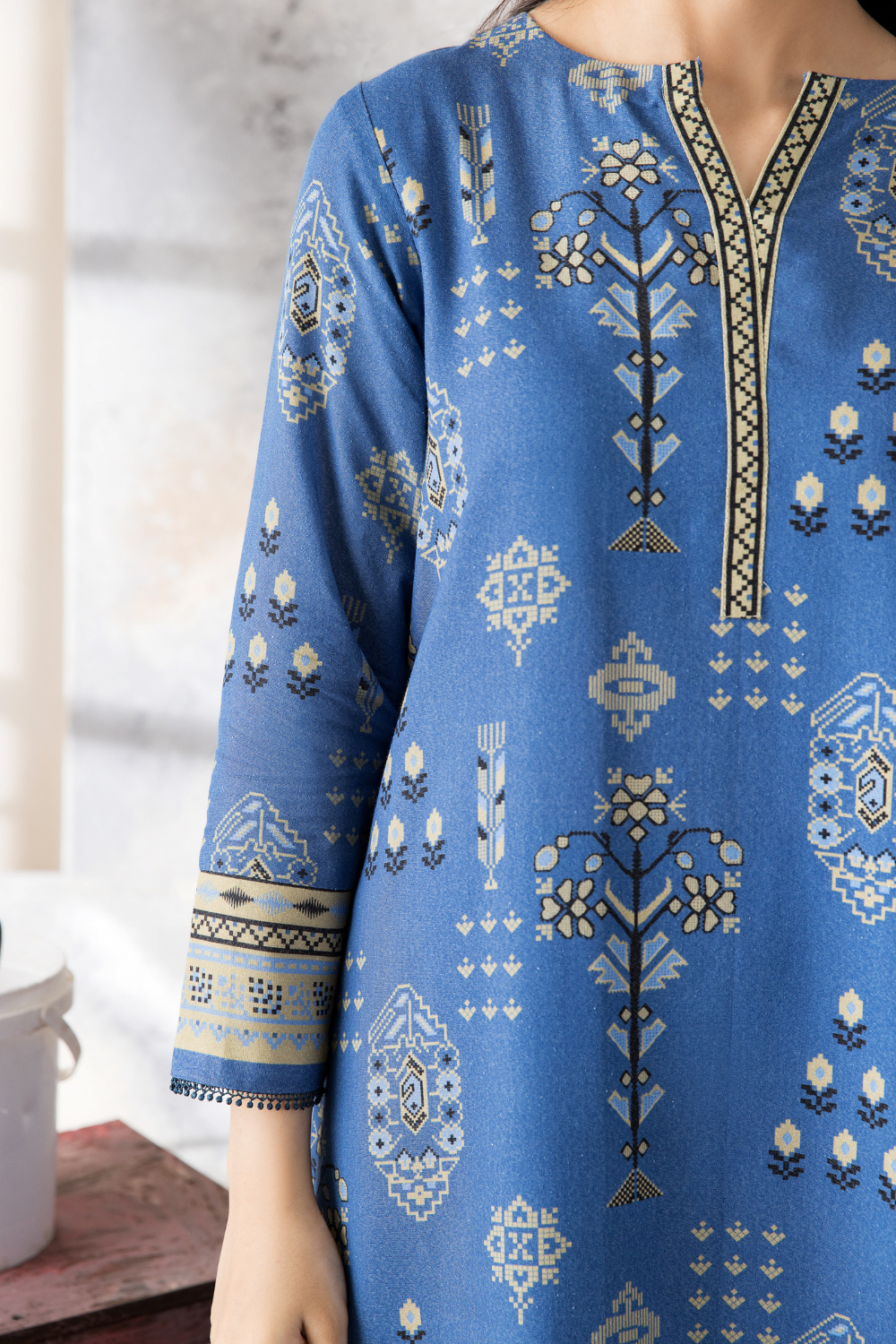 3 PC Unstitched | Karandi Printed Suit